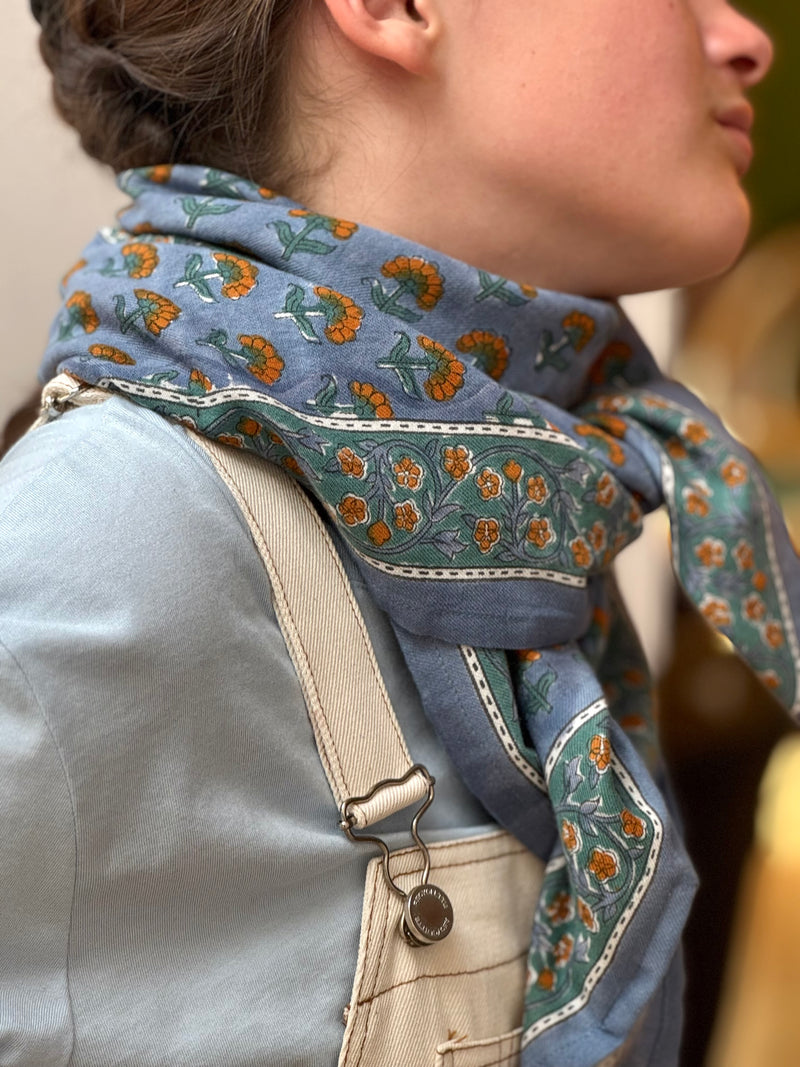 Large Séléné Scarf - Blue