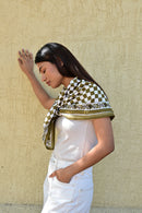Grand Foulard Checks - Vert