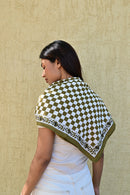 Grand Foulard Checks - Vert