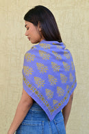 Grand Foulard Galatie - Bleu