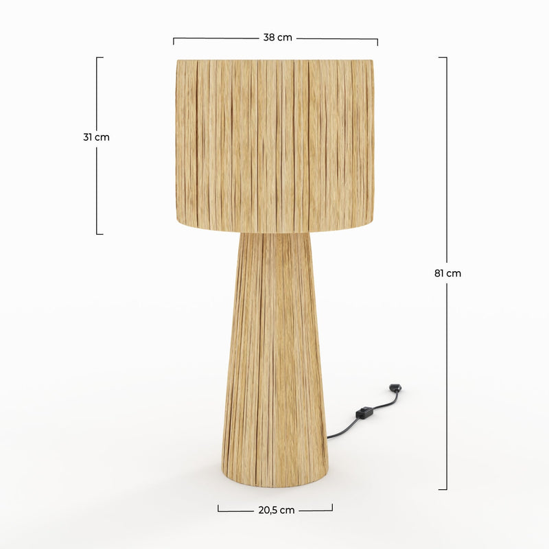 Grande lampe Soléa en feuille de palmier