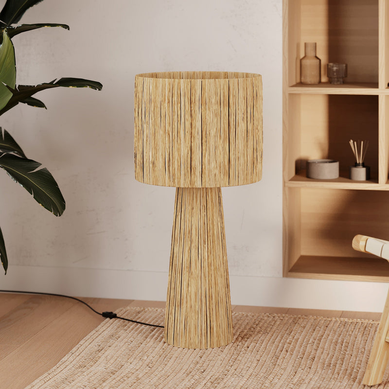 Grande lampe Soléa en feuille de palmier
