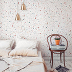 Rollo de Papel Pintado Granite - Blanco Multicolor