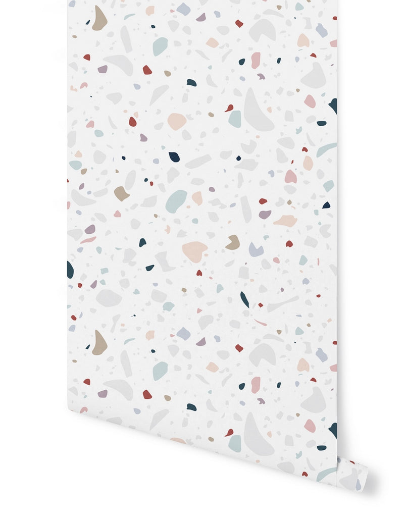 Papier  Blanc Peint Granito - Multicolor