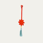 Grigri Cuir Soleil et Coquelicot