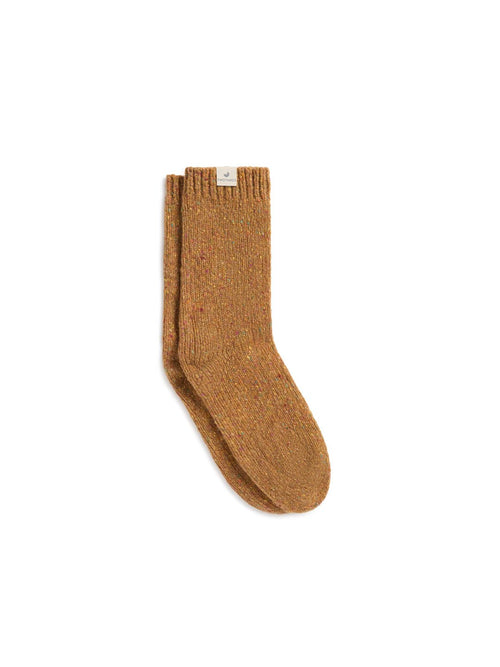 Warm mustard recycled wool socks