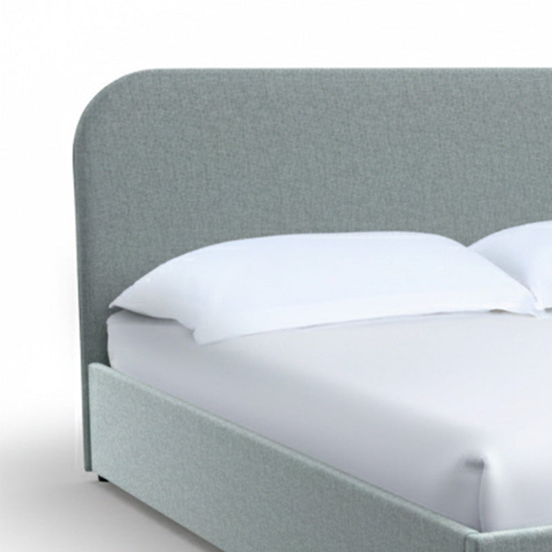 Lit double Tilly avec coffre 160x200 cm en tissu gris