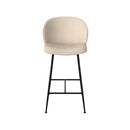 Lot de 2 chaises pour îlot central 66,3 cm en tissu bouclé beige