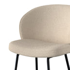 Groom - Lot De 2 Chaises Pour Îlot Central En Tissu Bouclé Beige
