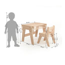 Duo Table & Chaise Évolutives – Nature