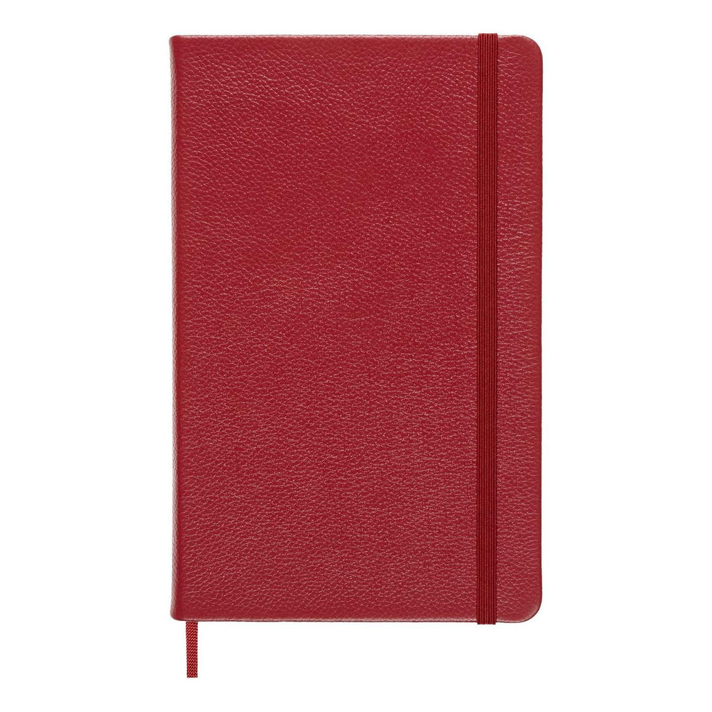 Textile Large Notebook 13x21 - Ruled Pages - Bordeaux Red