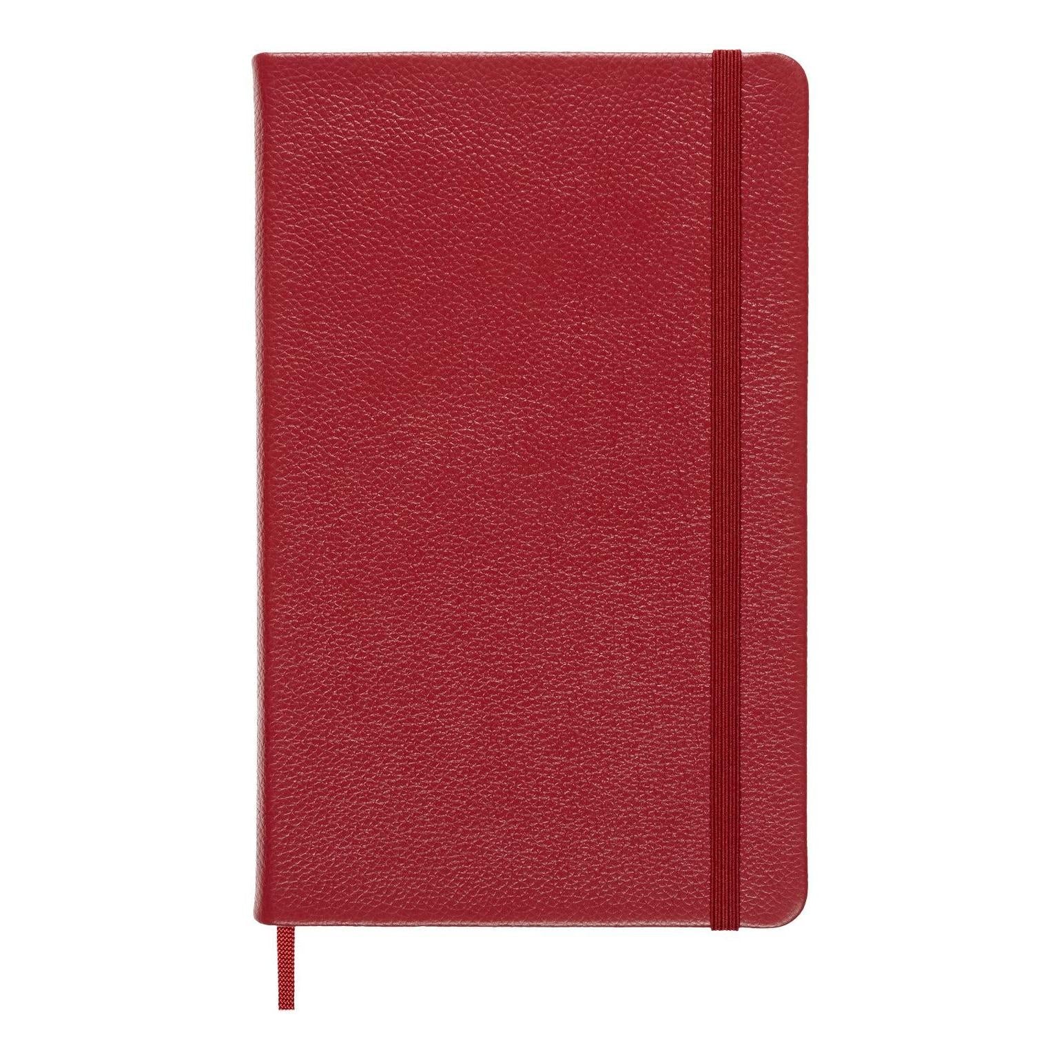 Textile Large Notebook 13x21 - Ruled Pages - Bordeaux Red