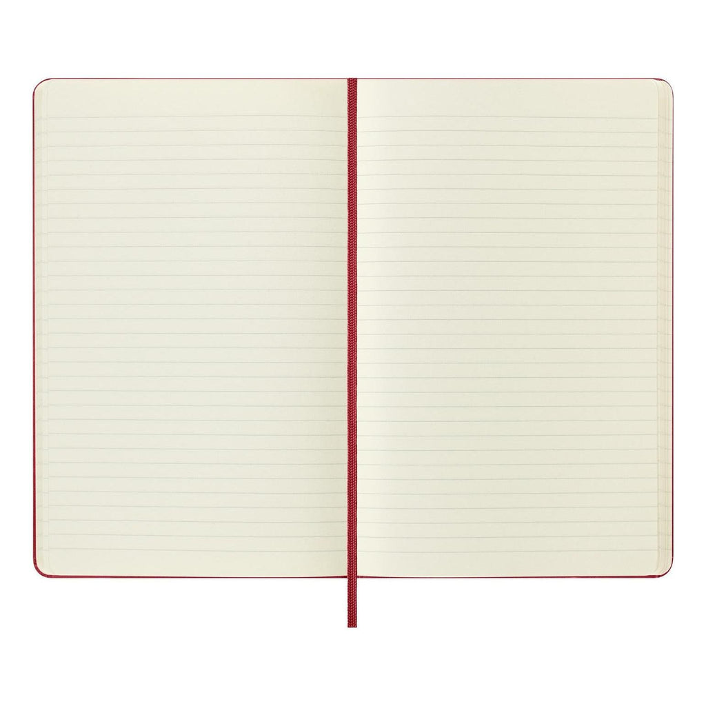 Textile Large Notebook 13x21 - Ruled Pages - Bordeaux Red