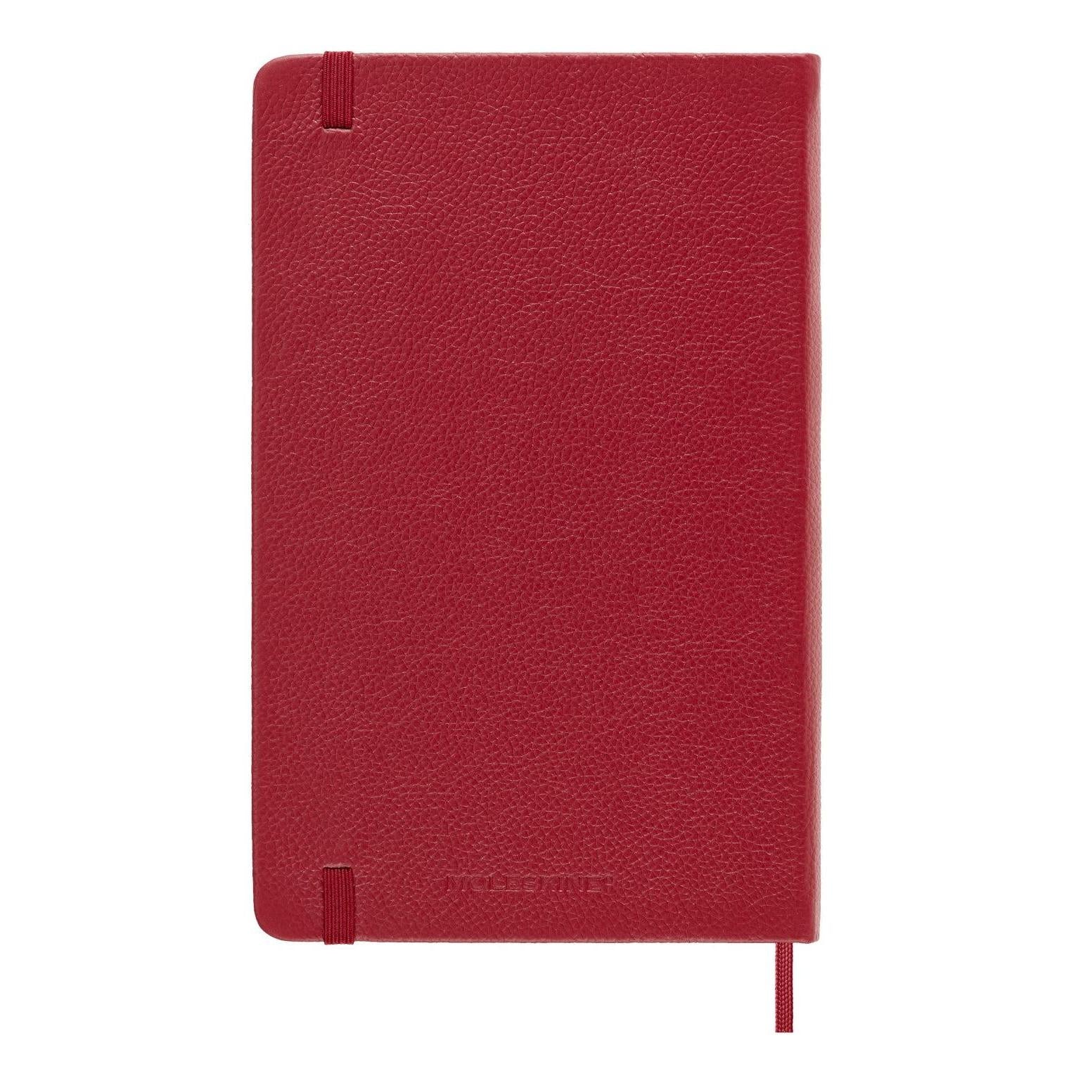 Textile Large Notebook 13x21 - Ruled Pages - Bordeaux Red