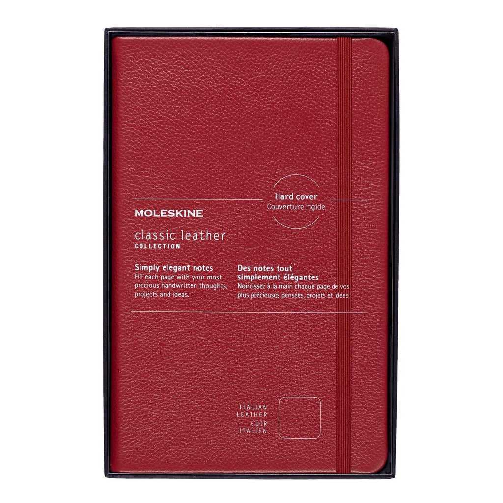 Textile Large Notebook 13x21 - Ruled Pages - Bordeaux Red