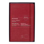 Textile Large Notebook 13x21 - Ruled Pages - Bordeaux Red
