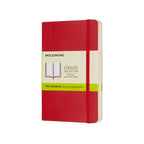 Classic Pocket Notebook 9X14 - Plain Pages - Scarlet Red