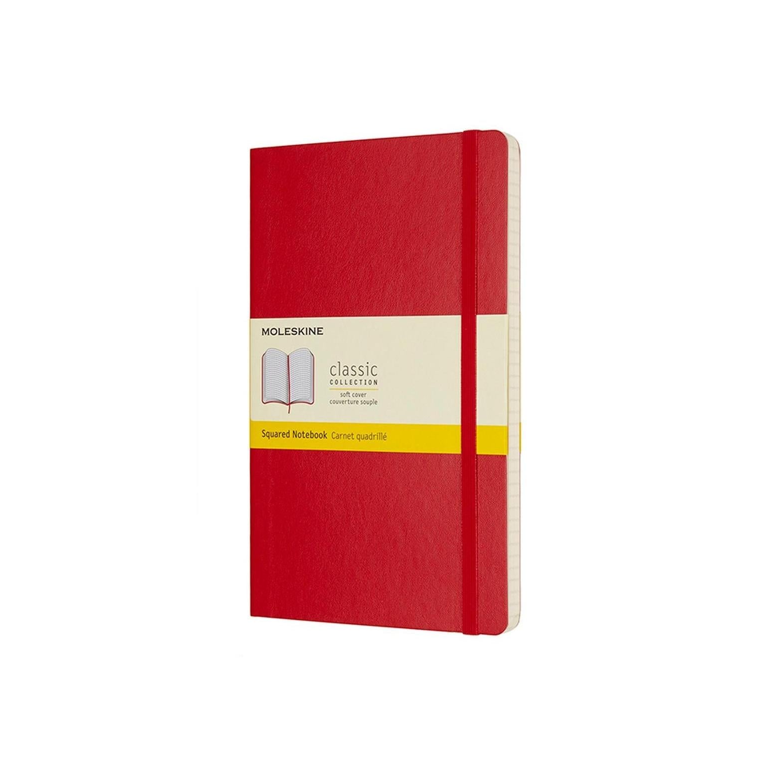 Cuaderno clásico Large 13X21 - Páginas cuadriculadas - Rojo escarlata