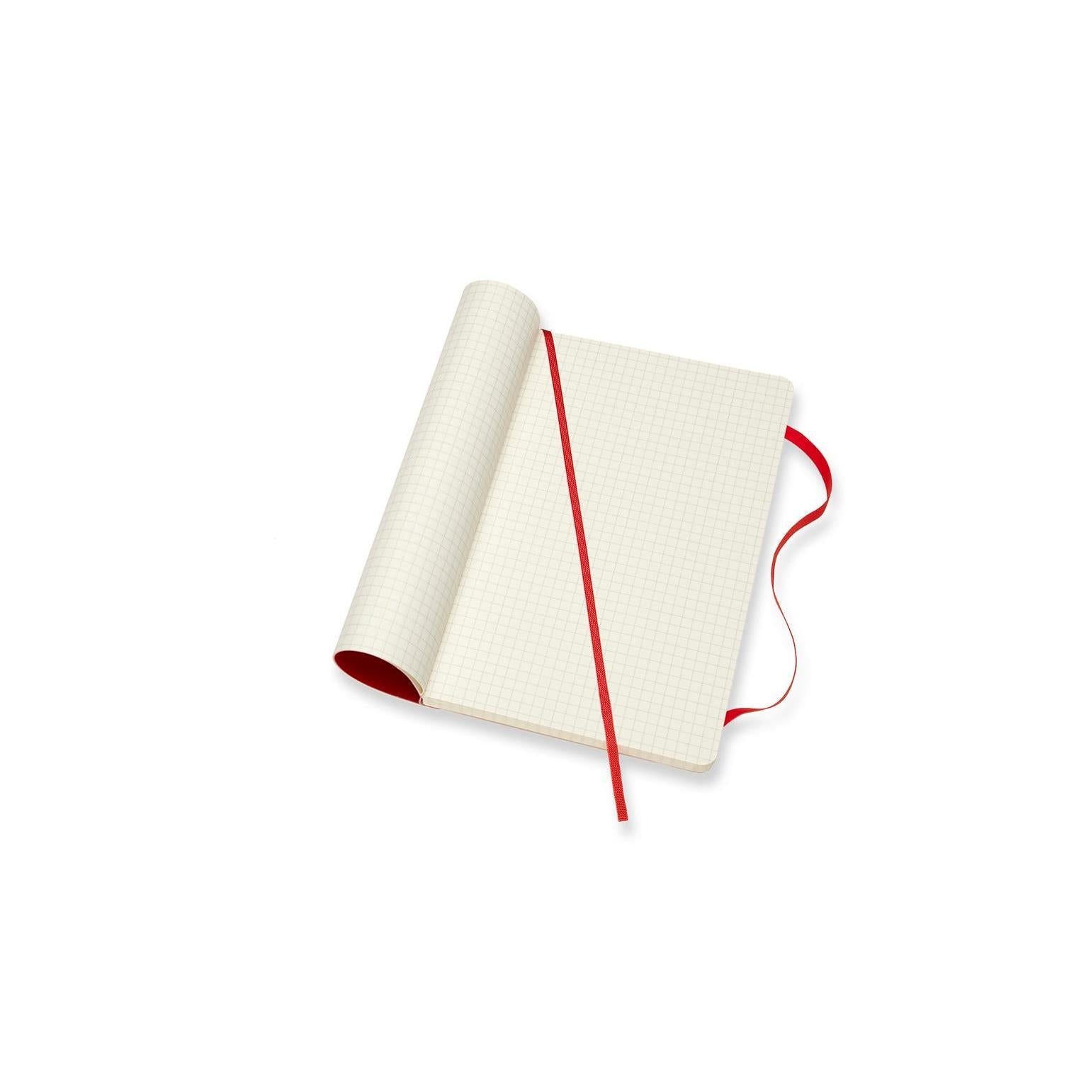 Cuaderno clásico Large 13X21 - Páginas cuadriculadas - Rojo escarlata