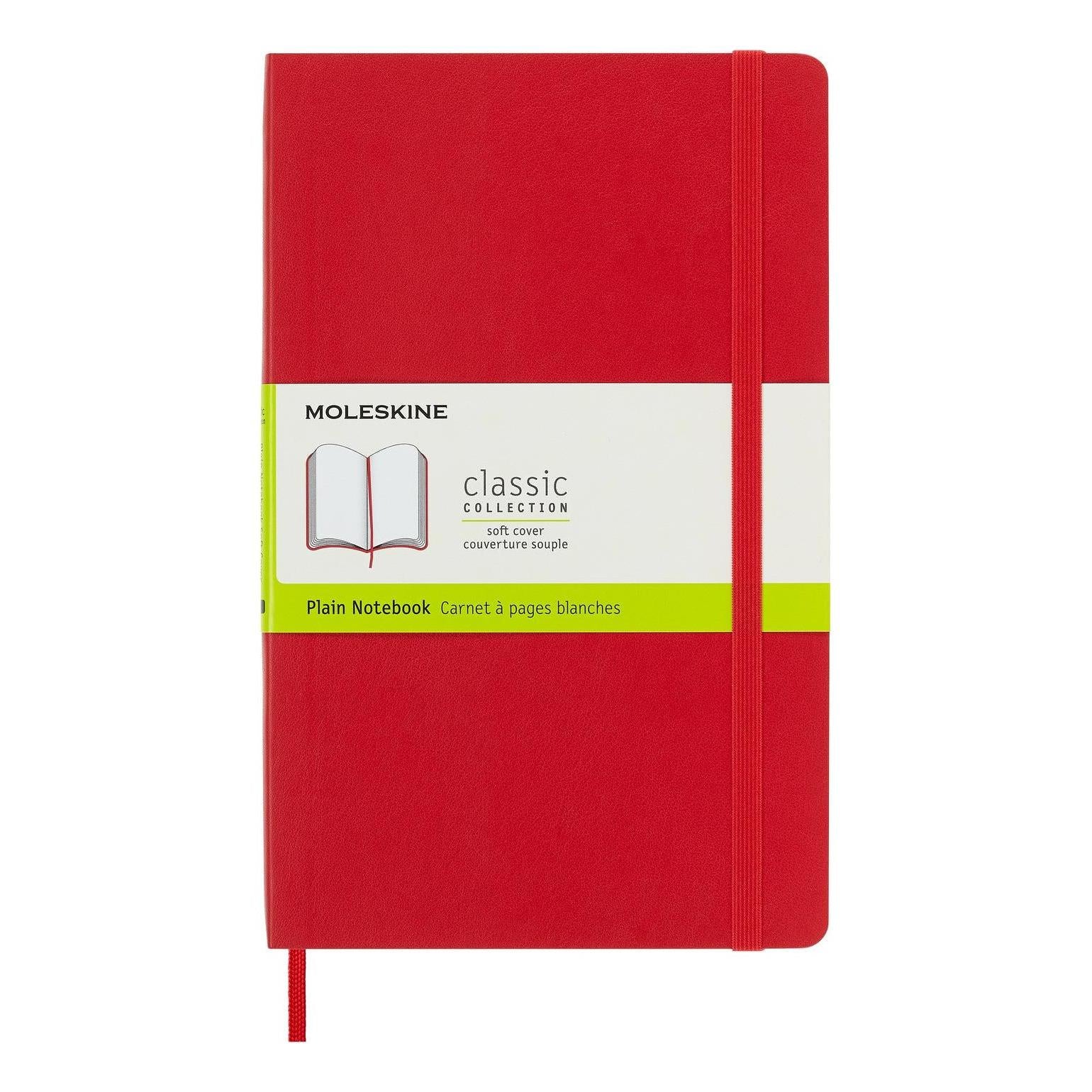 Cuaderno clásico Large 13X21 - Páginas blancas - Rojo escarlata