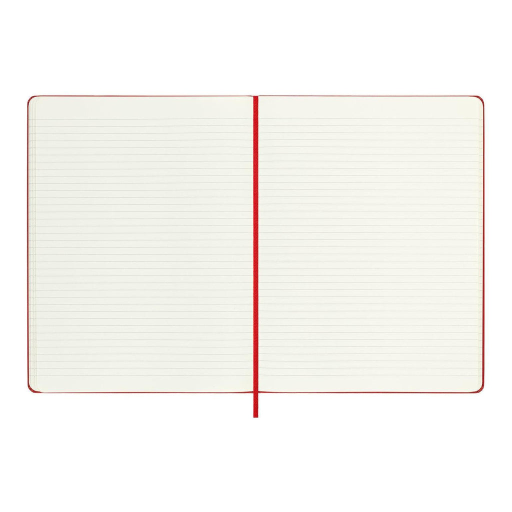 Classic Notebook XL 19x25 - Ruled Pages - Scarlet Red