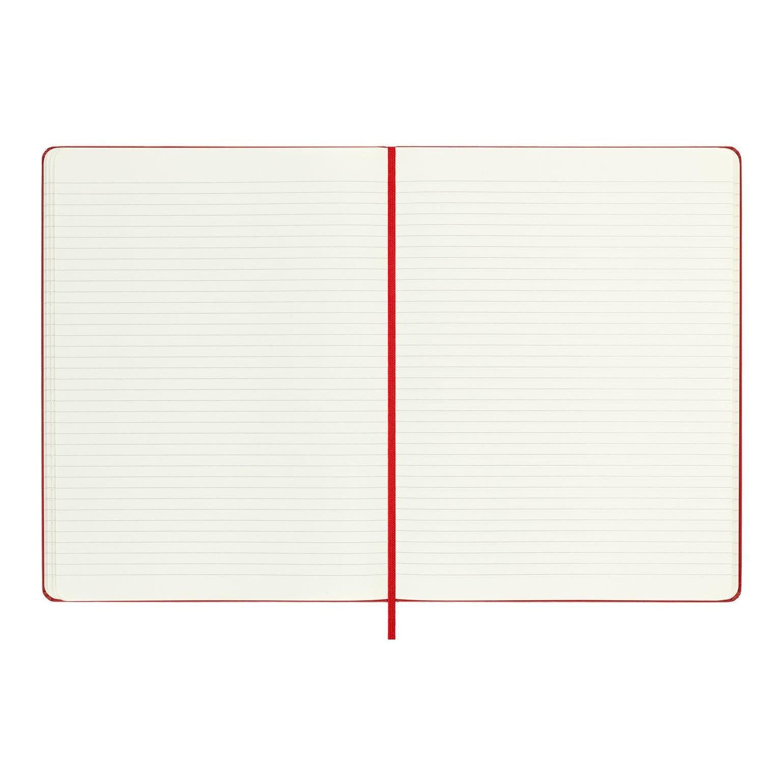 Classic Notebook XL 19x25 - Ruled Pages - Scarlet Red