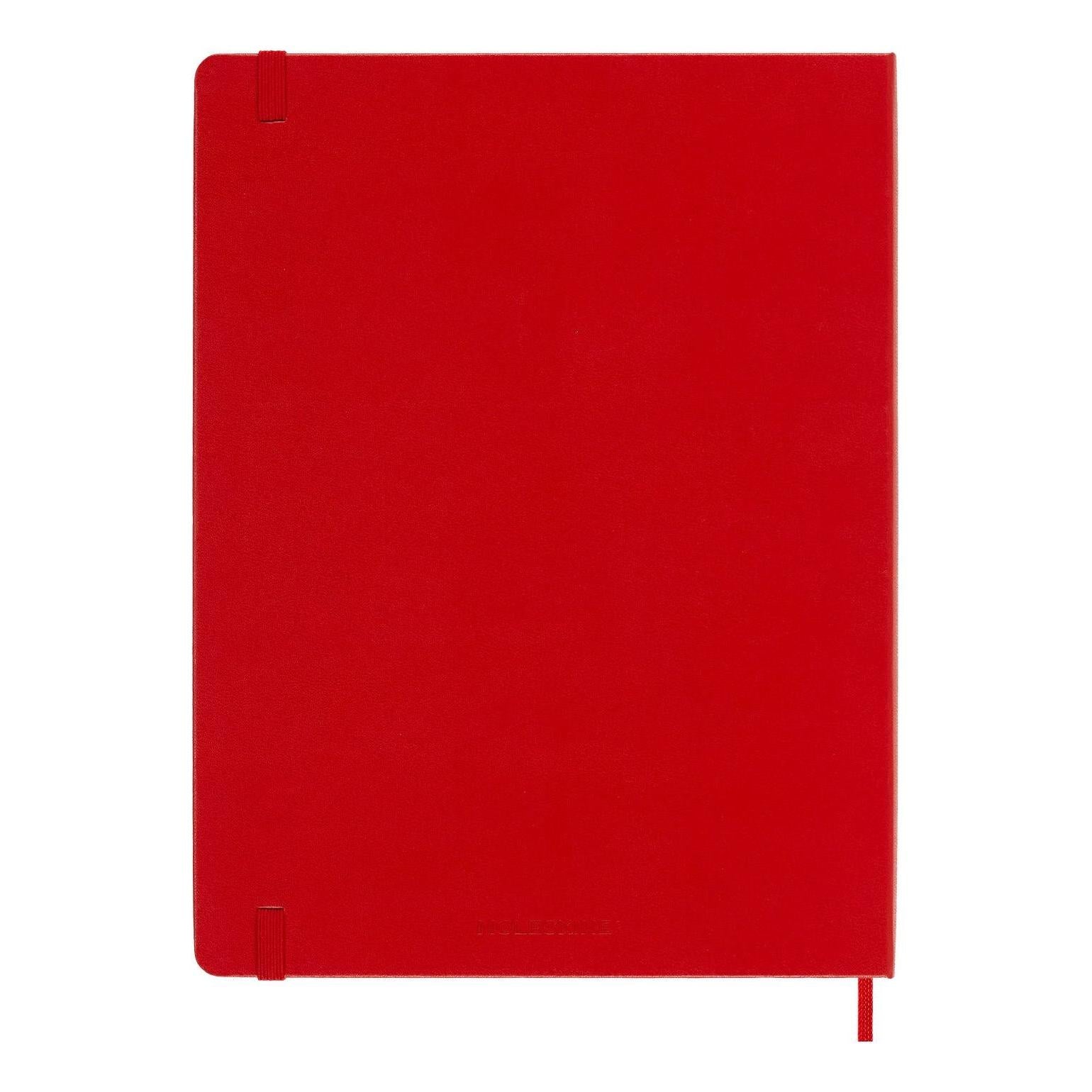 Classic Notebook XL 19x25 - Ruled Pages - Scarlet Red