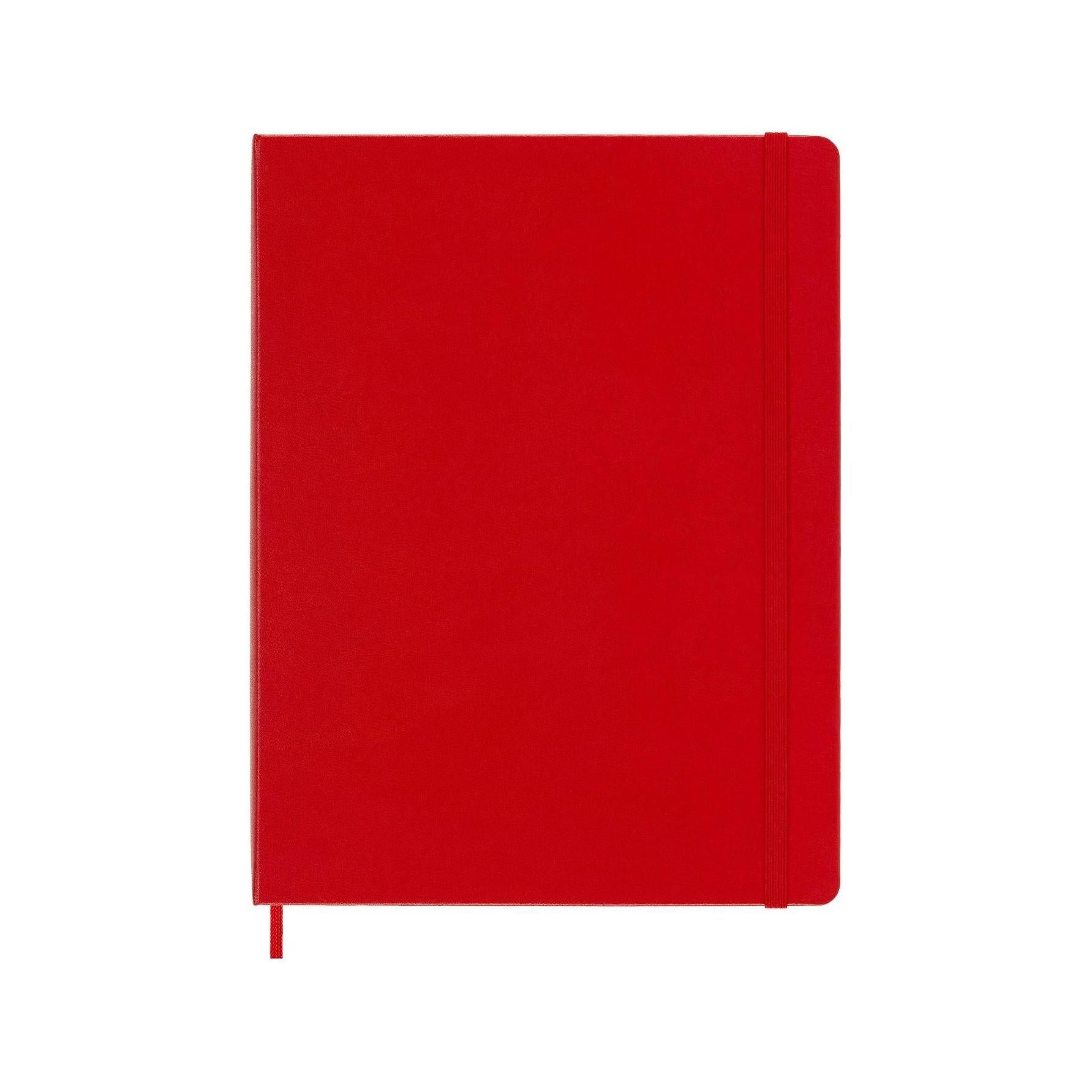 Classic Notebook XL 19x25 - Plain Pages - Scarlet Red