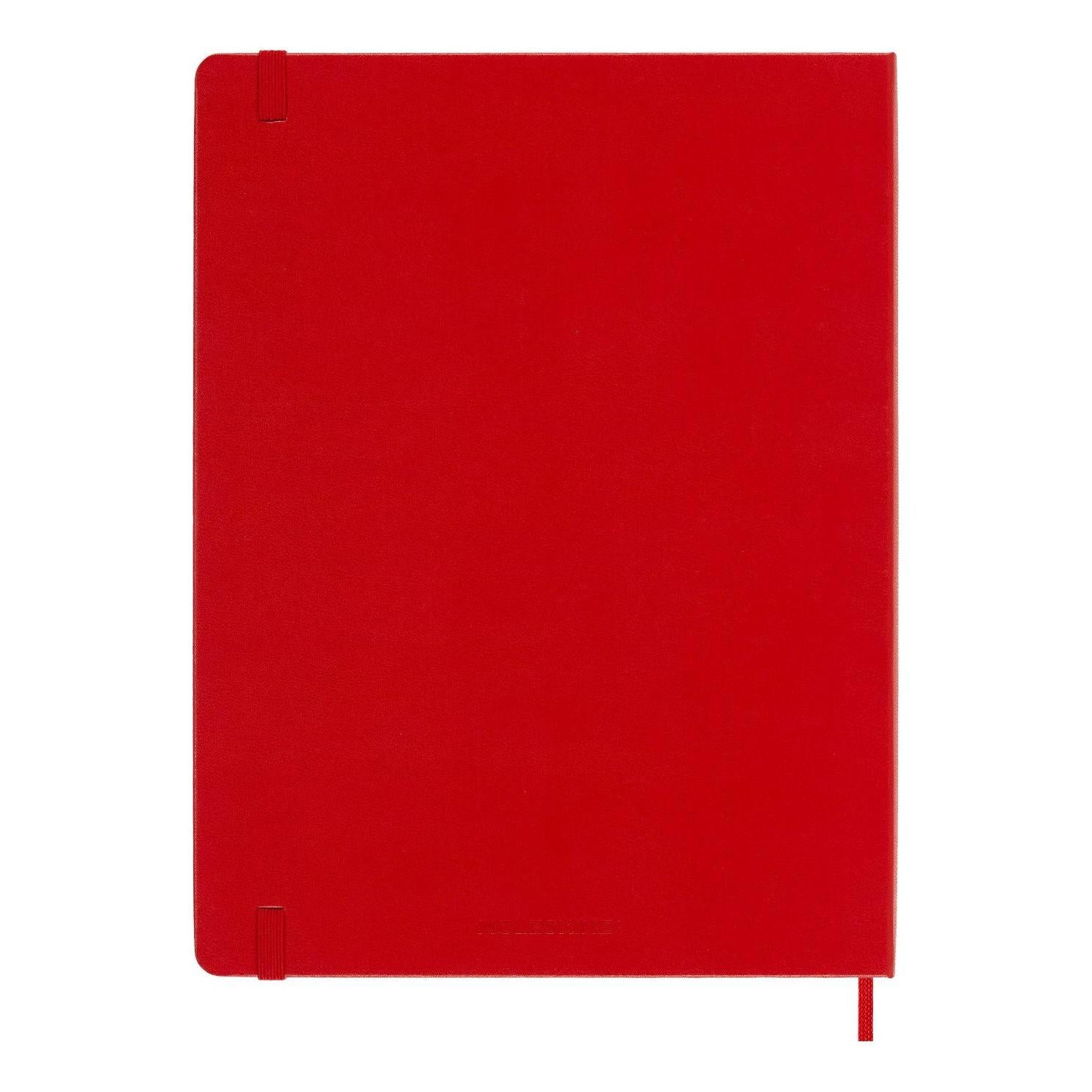 Classic Notebook XL 19x25 - Plain Pages - Scarlet Red