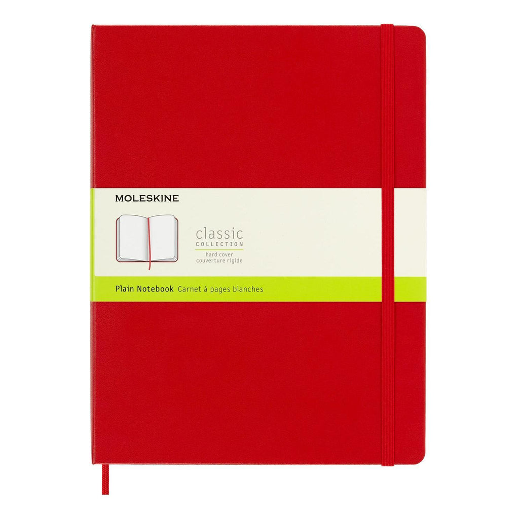Classic Notebook XL 19x25 - Plain Pages - Scarlet Red
