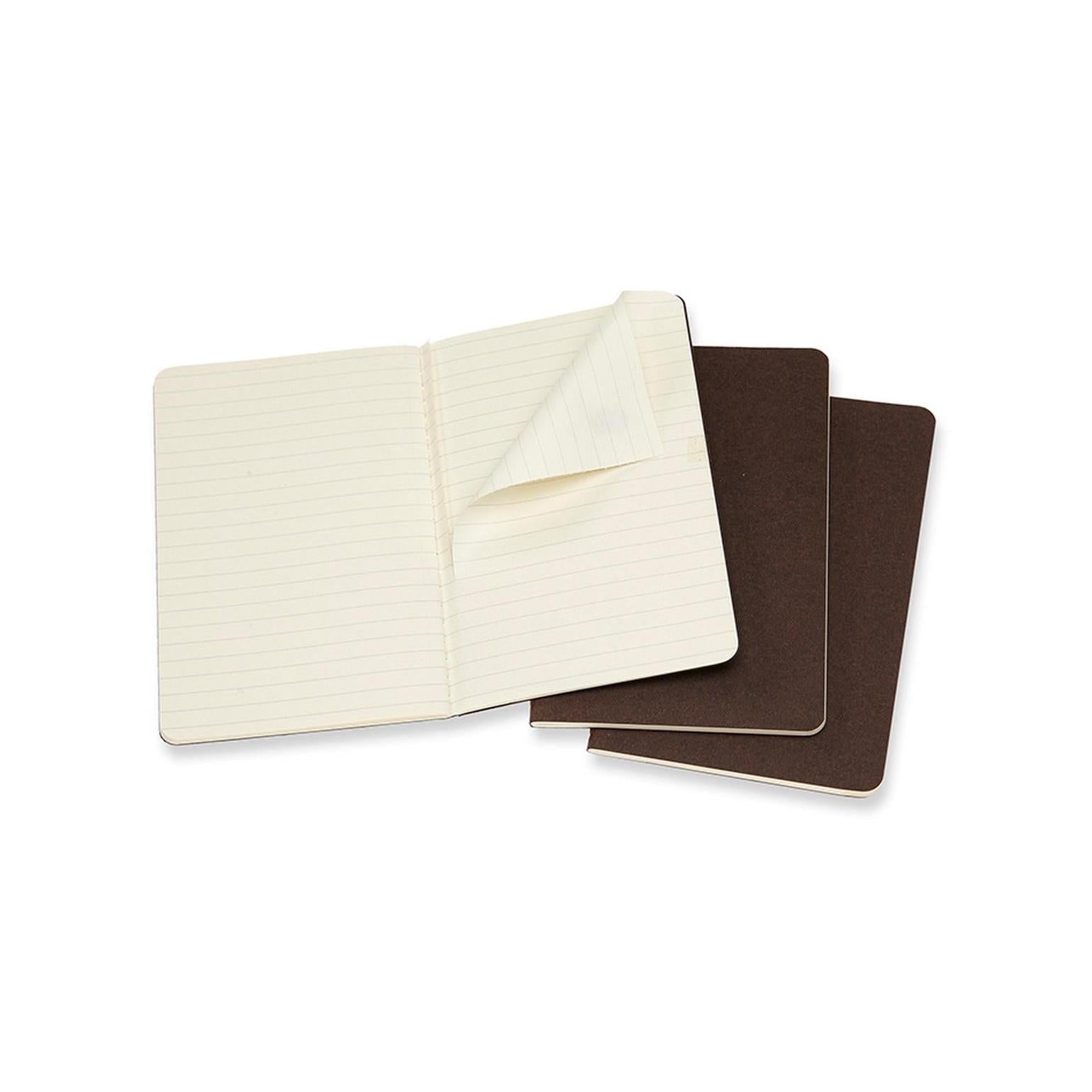 Cahier Pocket 9X14 - Pages Lignées - Brun Café