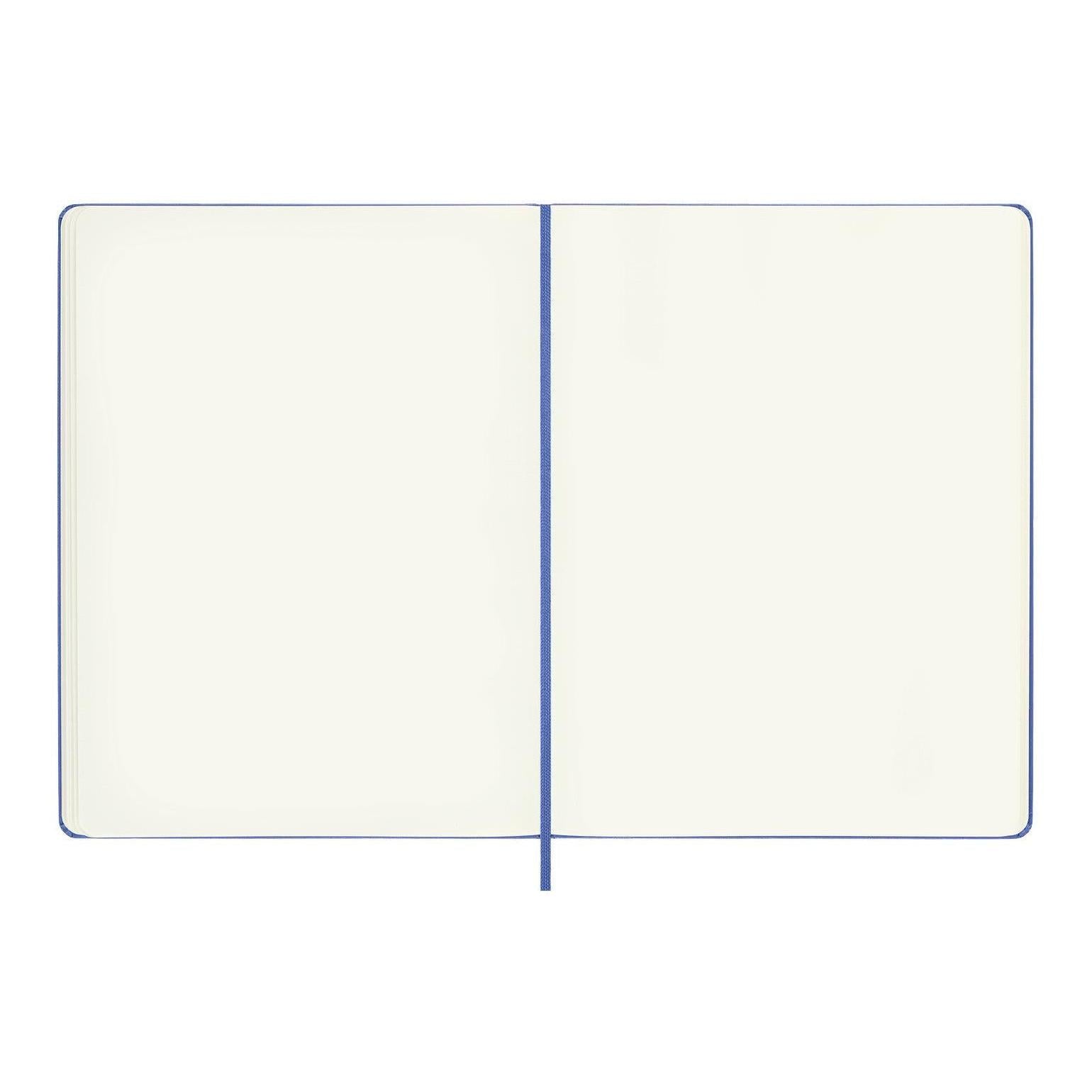 Carnet Classique Xl 19X25 - Pages Blanches - Bleu Hortensia