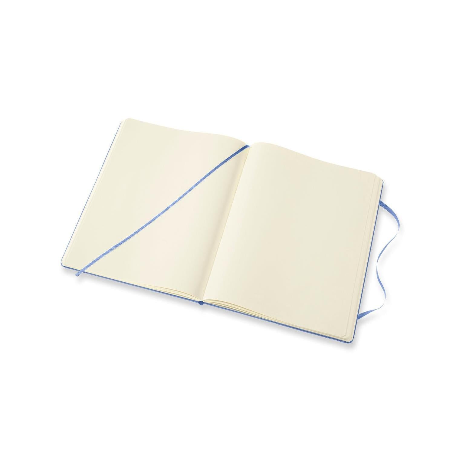 Carnet Classique Xl 19X25 - Pages Blanches - Bleu Hortensia