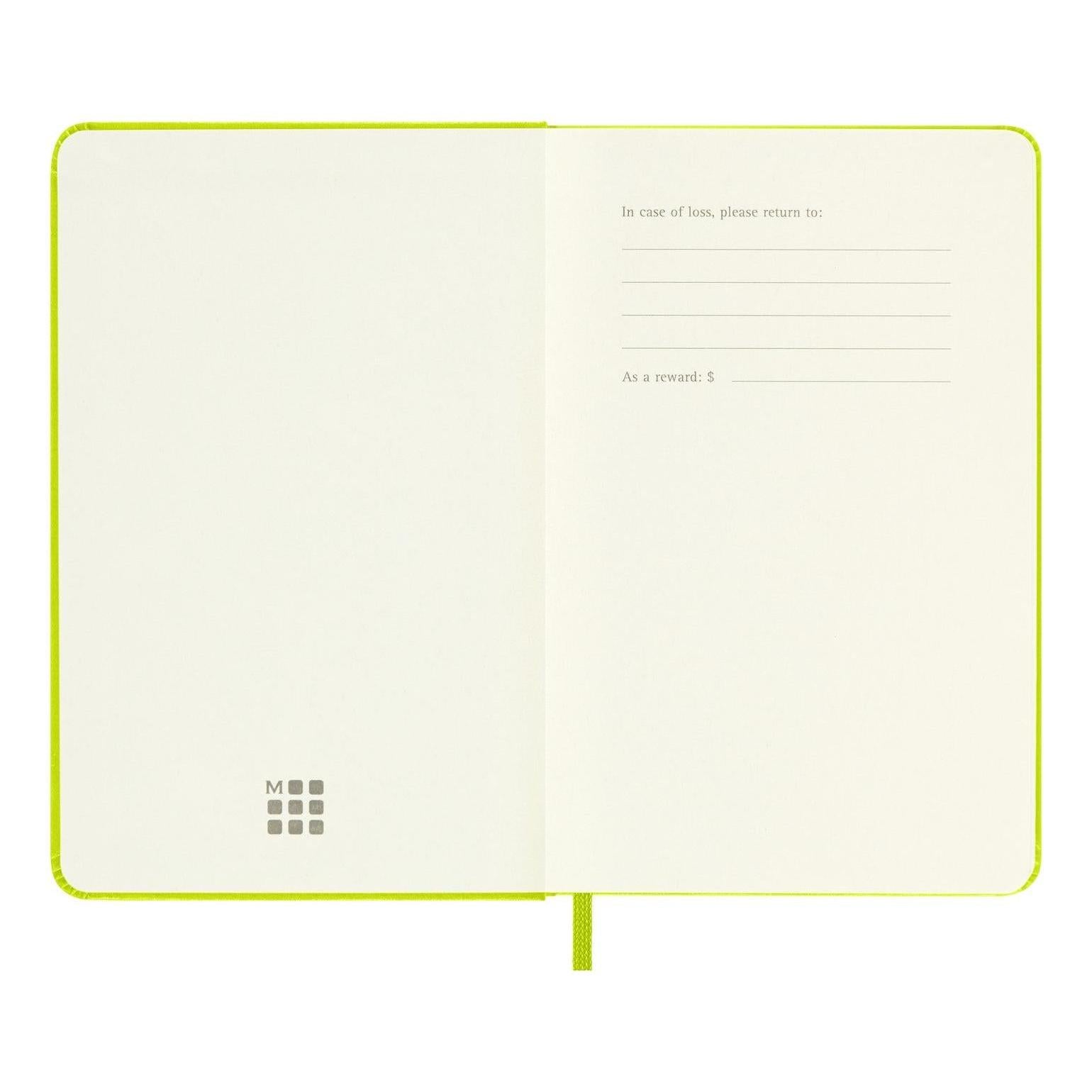 Classic Notebook Pocket 9x14 - Plain Pages - Lemon Green