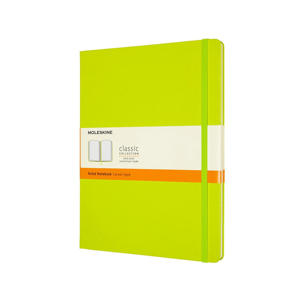 Carnet Classique Xl 19X25 - Pages Lignées - Vert Citron