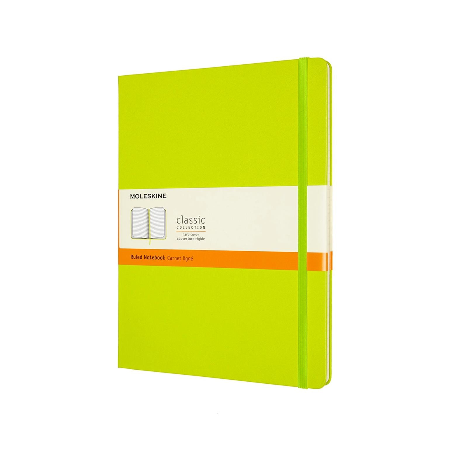 Carnet Classique Xl 19X25 - Pages Lignées - Vert Citron