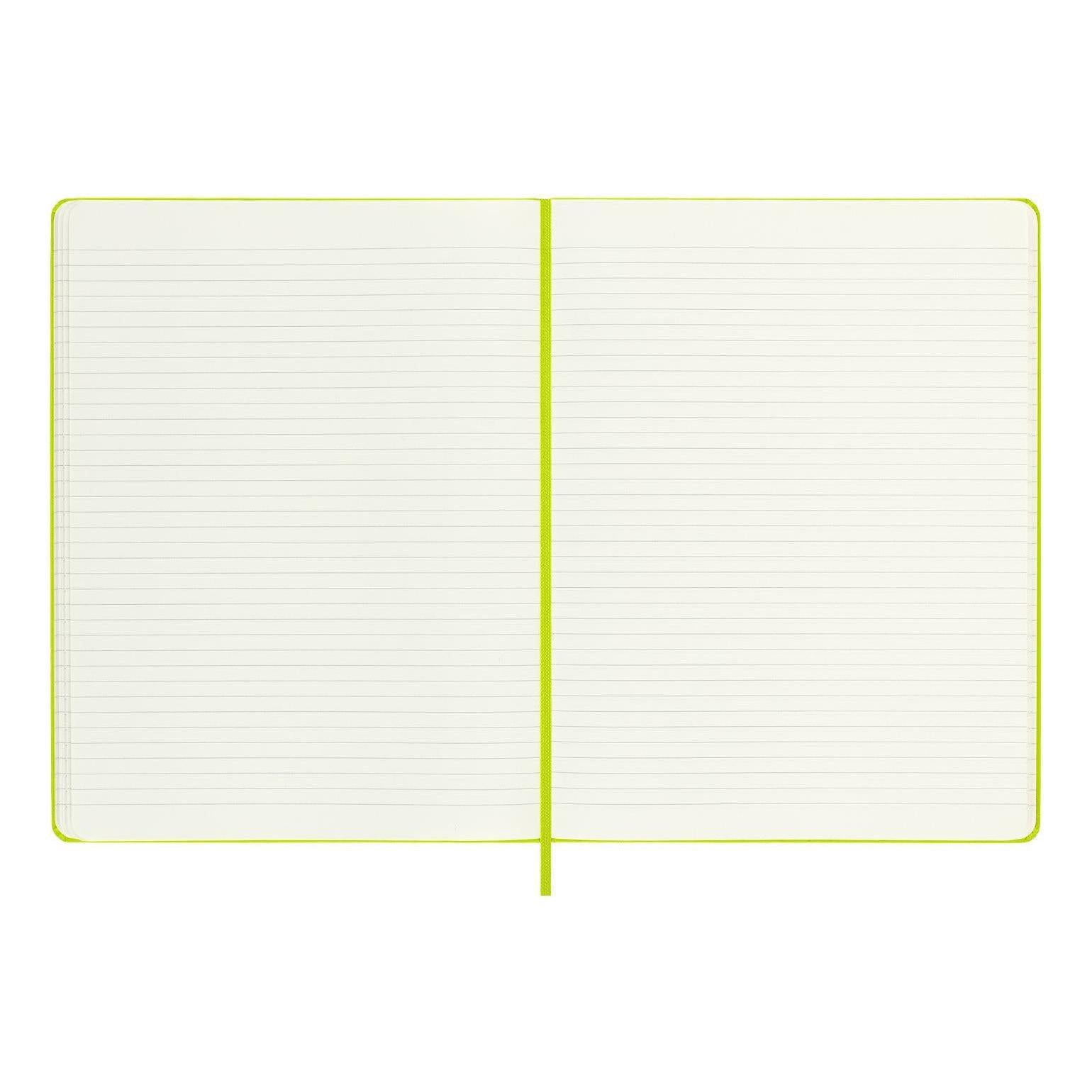 Carnet Classique Xl 19X25 - Pages Lignées - Vert Citron
