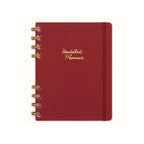 Spiral Undated Planner Xl 20.4X25.2 - Undated - Cherry Red