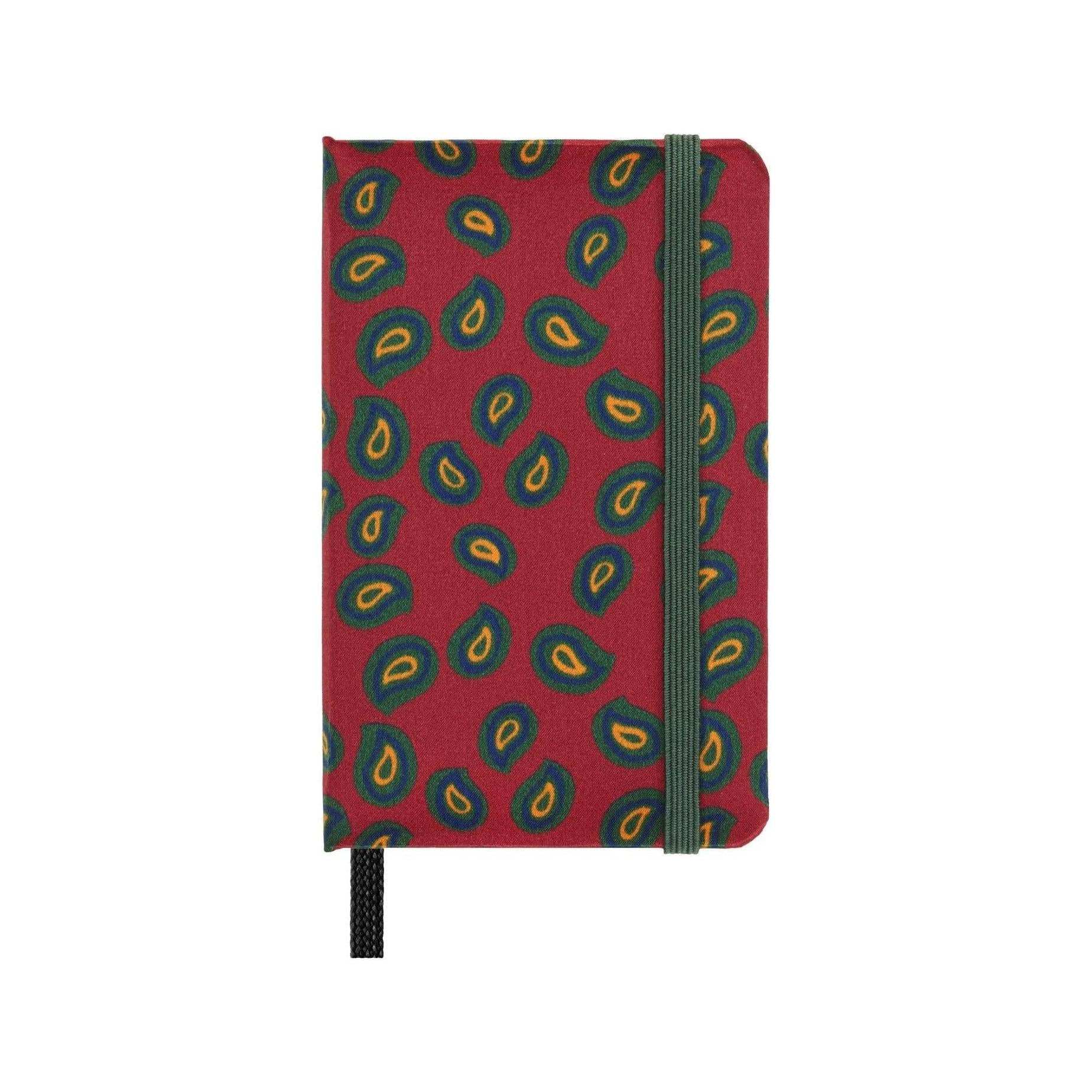 Carnet Édition Limitée Xs 6.5X10.5 - Pages Blanches - Motif Paisley Bordeaux