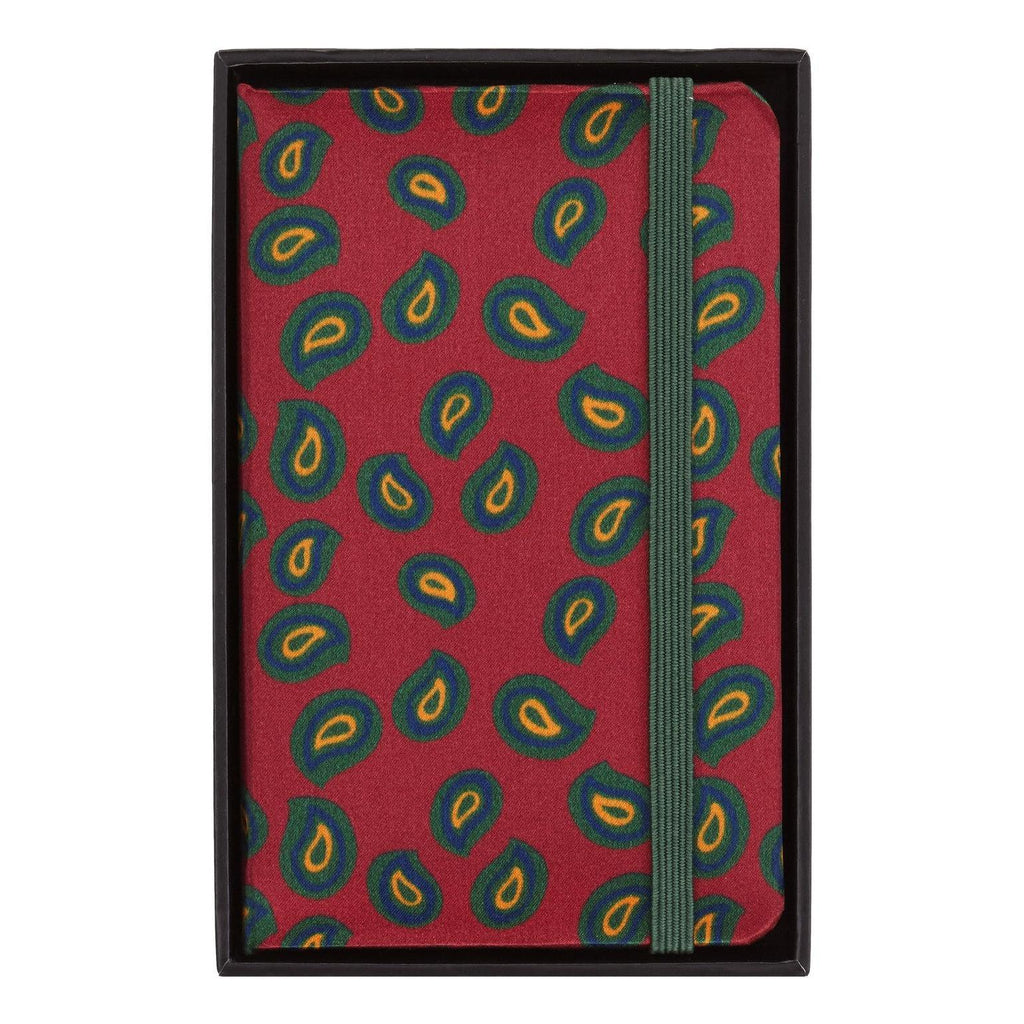 Carnet Édition Limitée Xs 6.5X10.5 - Pages Blanches - Motif Paisley Bordeaux