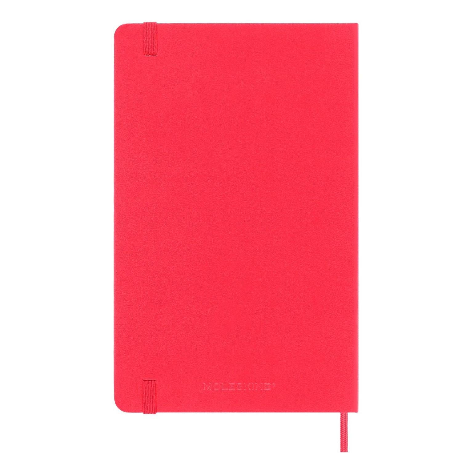 Cuaderno clásico grande 13x21 - Páginas rayadas - Rojo geranio