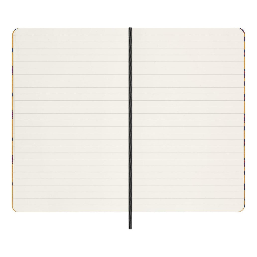 Carnet Édition Limitée Large 13X21 - Pages Lignées - Motif Paisley Jaune