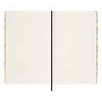 Carnet Édition Limitée Large 13X21 - Pages Lignées - Motif Paisley Jaune