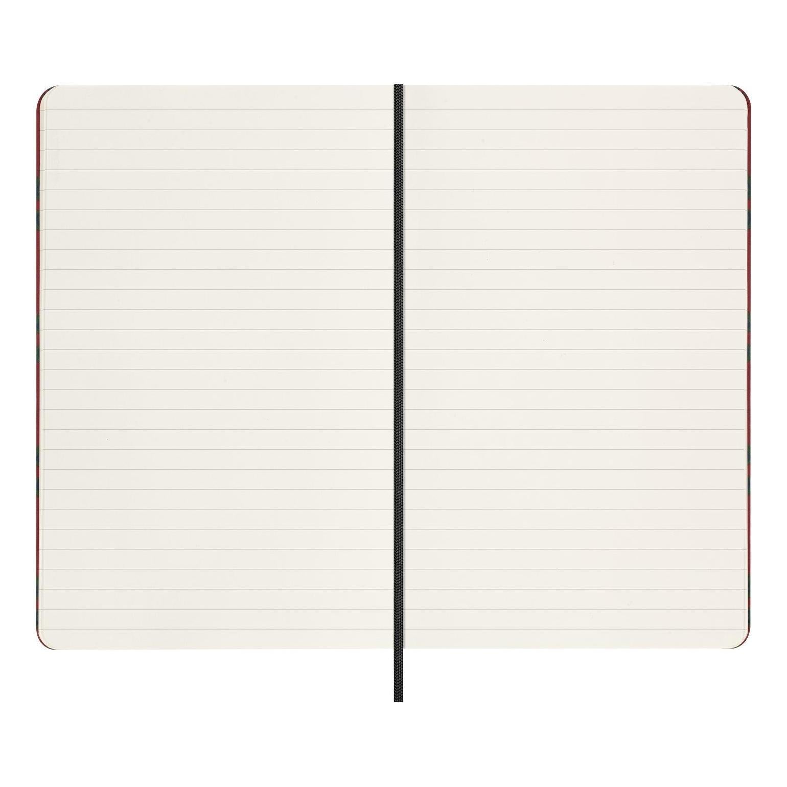 Carnet Édition Limitée Large 13X21 - Pages Lignées - Motif Paisley Bordeaux