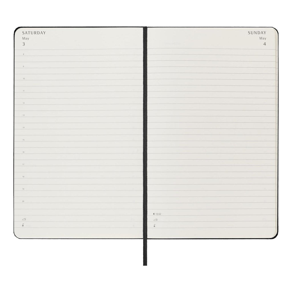 12-Month Classic Diary Large 13X21 - Daily - Black