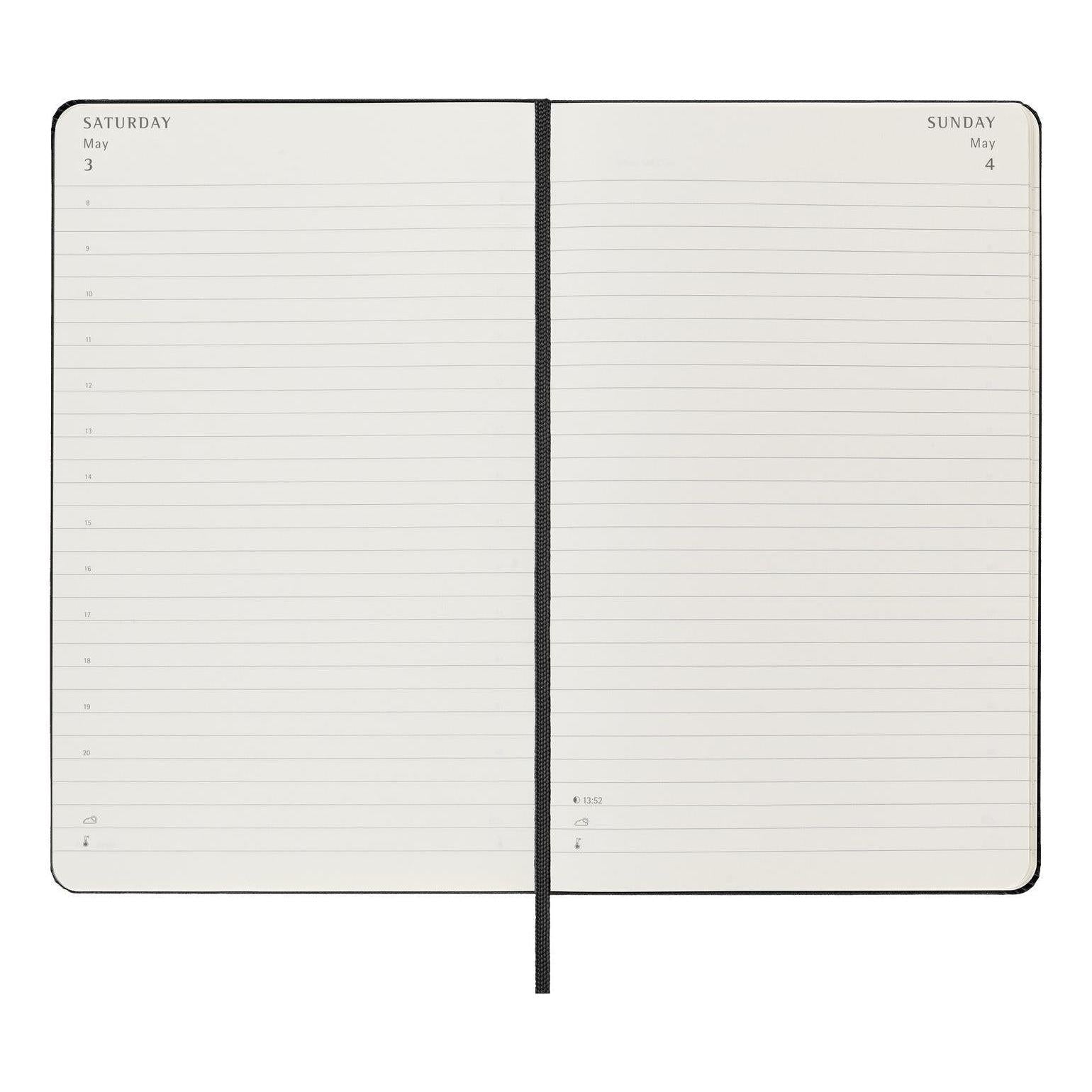 12-Month Classic Diary Large 13X21 - Daily - Black