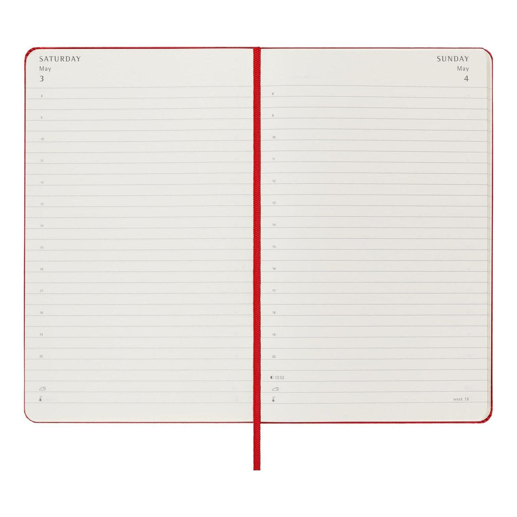 12-Month Classic Diary Large 13X21 - Daily - Scarlet Red