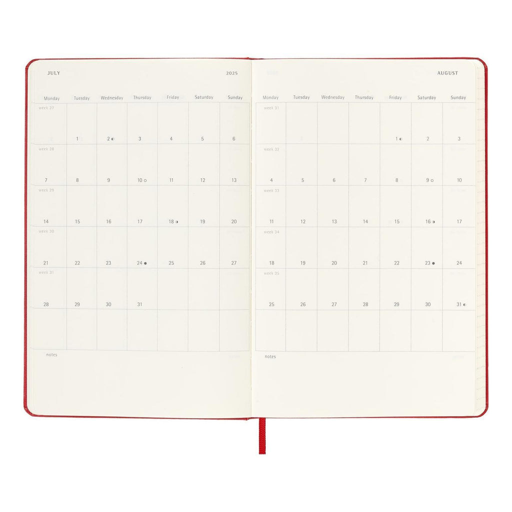 12-Month Classic Diary Large 13X21 - Daily - Scarlet Red