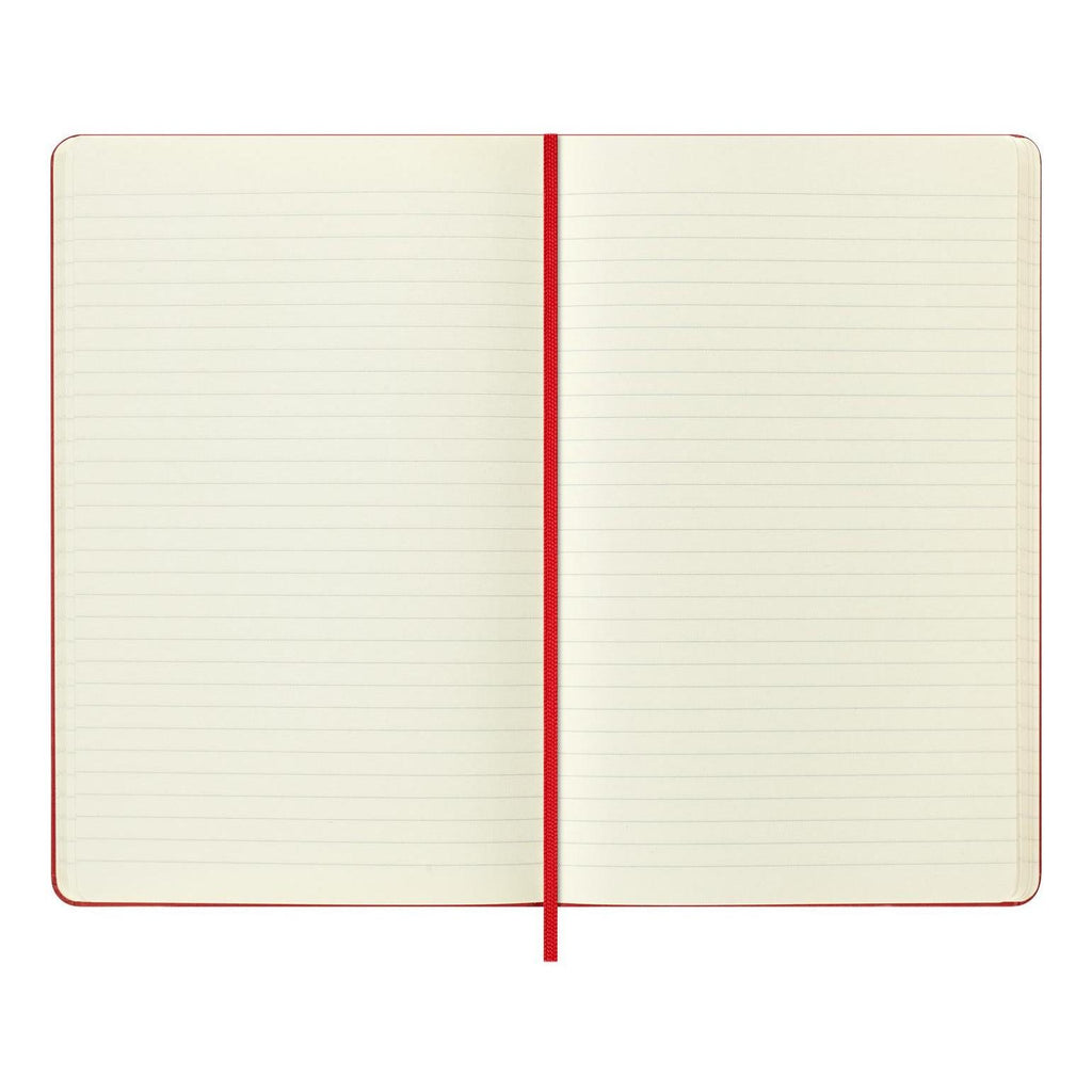 Festive Large 13X21 Notebook - Ruled Pages - Scarlet Red