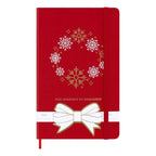 Festive Large 13X21 Notebook - Ruled Pages - Scarlet Red